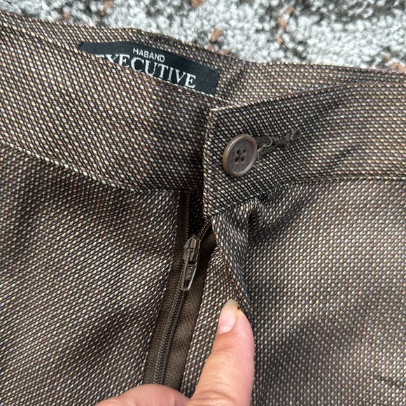 Vintage Haband Executive Division Men’s Dress Pants Brown 36x27 - Picture 2 of 5